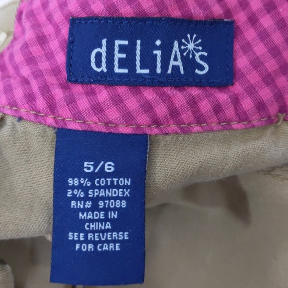 DELIA*S Tibbi Dark Khaki Shorts Size 5/6 - Picture 7 of 7